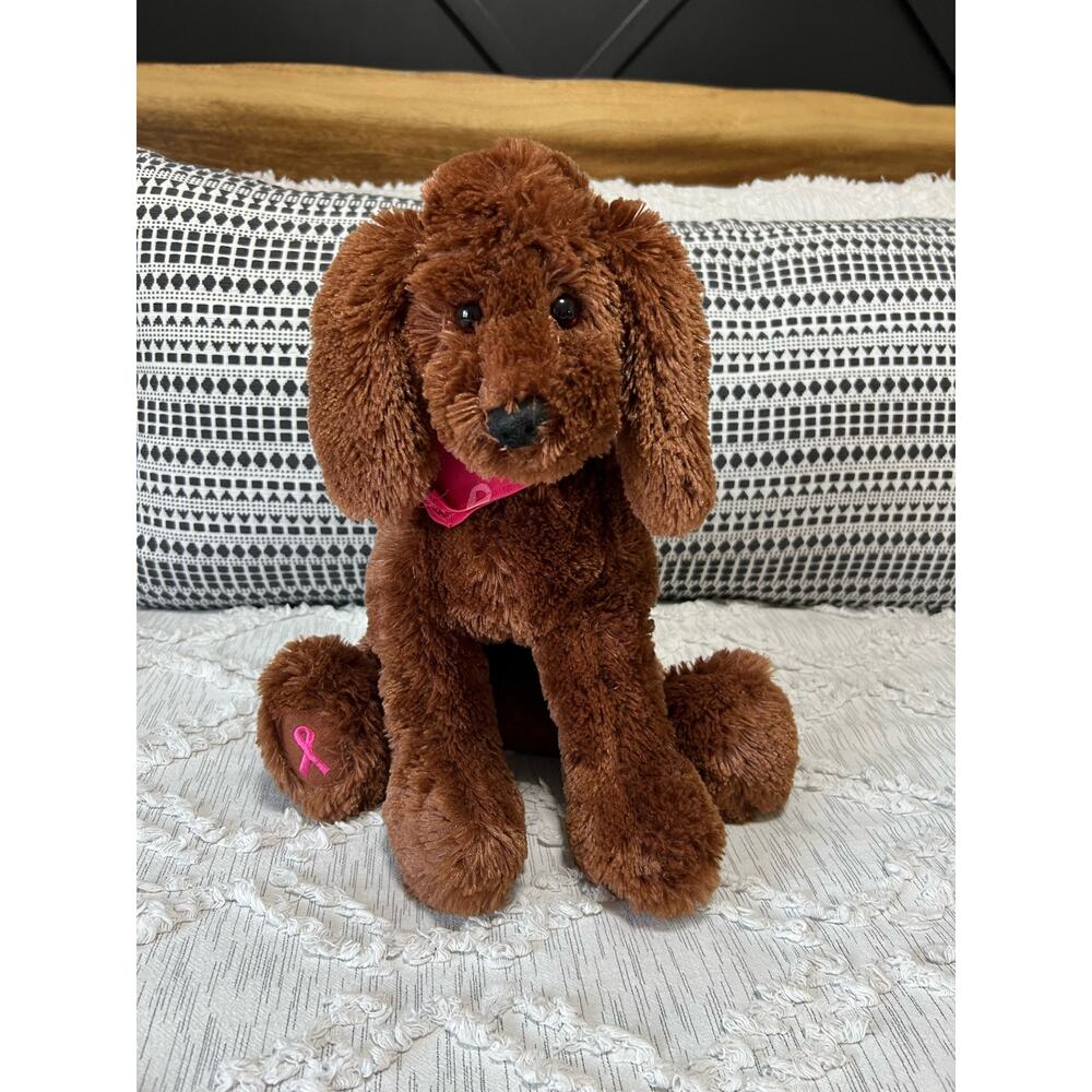 GUND Brown Realistic Dog Retriever Macys Exclusive Breast Cancer Awareness Plush